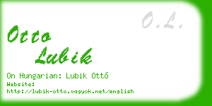 otto lubik business card