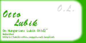 otto lubik business card